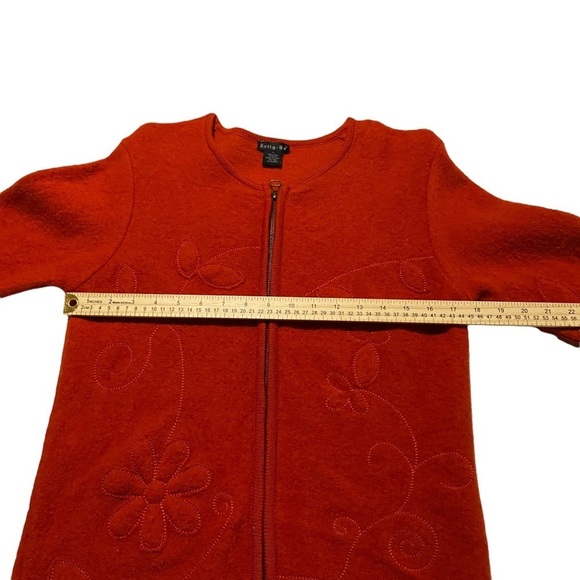 Tally Ho Women’s Orange Medium 100% Wool Sweater - Picture 4 of 5